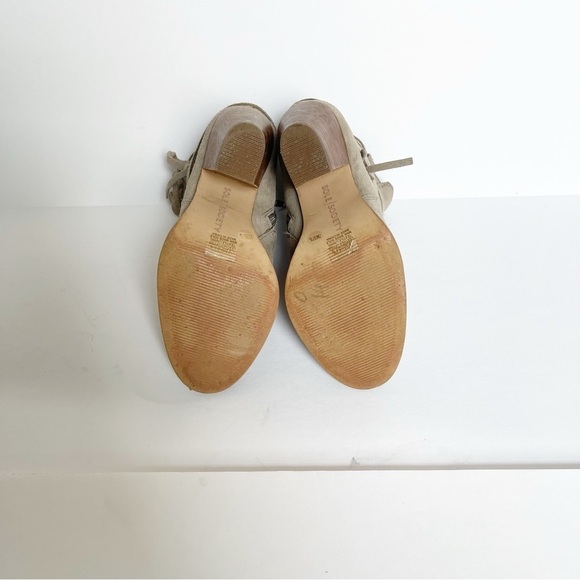 Suede Sole Society Stack heel Ankle Bootie - Picture 5 of 6
